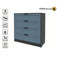 Kомод Тренд КТ-К100 (Антрацит ЛДСП/ Дуб лазурный ЛМДФ) Ш1000 В1020 Г451